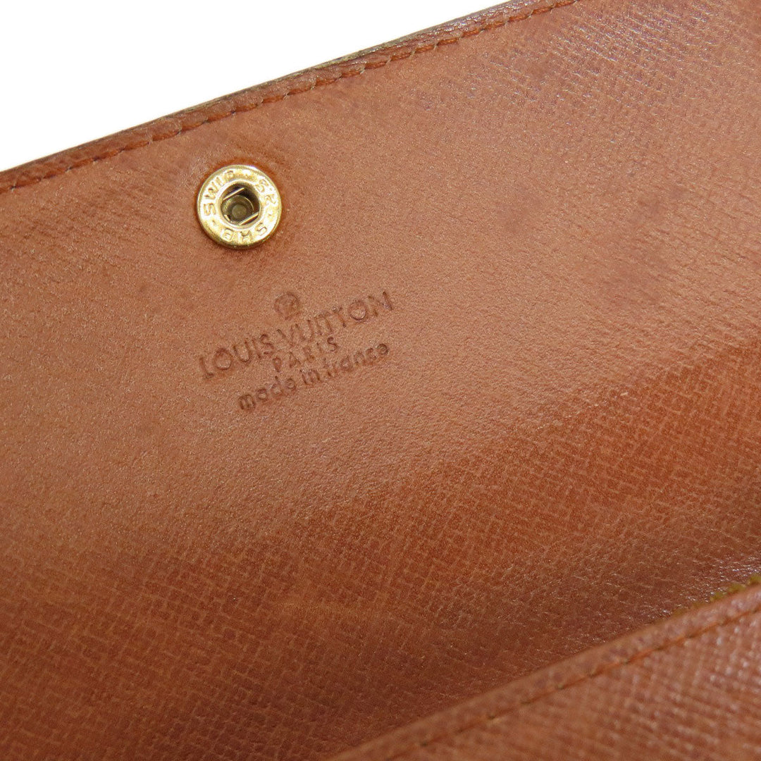 LOUIS VUITTON Bifold Wallet M61735 Monogram canvas Brown Portonet Zip Women Used Authentic