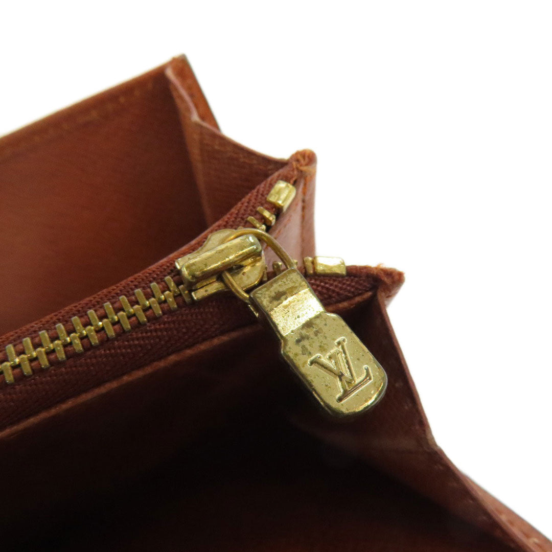 LOUIS VUITTON Bifold Wallet M61735 Monogram canvas Brown Portonet Zip Women Used Authentic
