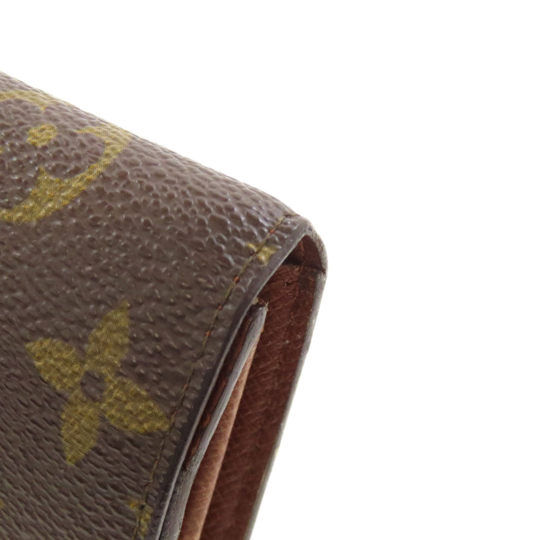 LOUIS VUITTON Bifold Wallet M61735 Monogram canvas Brown Portonet Zip Women Used Authentic