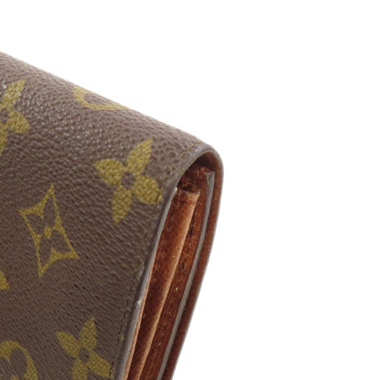 LOUIS VUITTON Bifold Wallet M61735 Monogram canvas Brown Portonet Zip Women Used Authentic