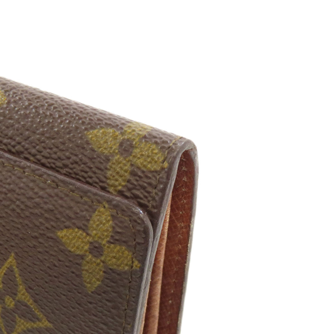 LOUIS VUITTON Bifold Wallet M61735 Monogram canvas Brown Portonet Zip Women Used Authentic