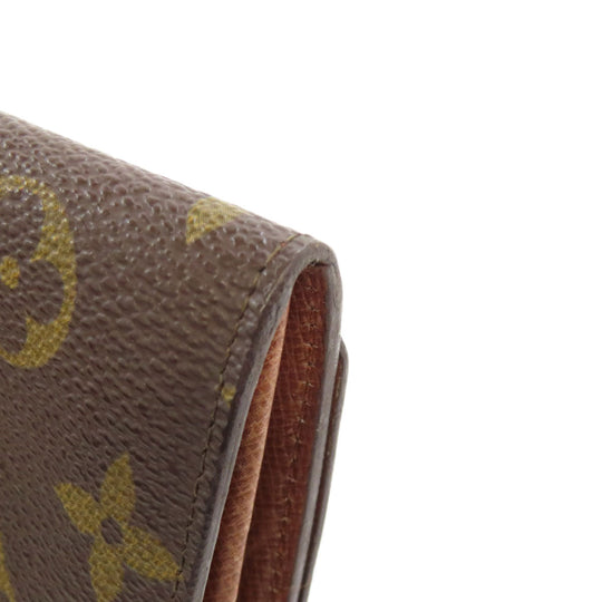 LOUIS VUITTON Bifold Wallet M61735 Monogram canvas Brown Portonet Zip Women Used Authentic