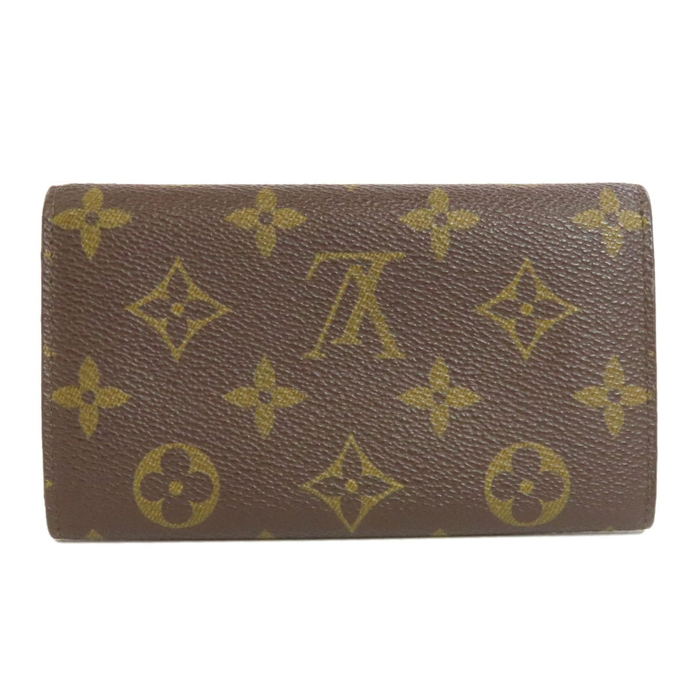LOUIS VUITTON Bifold Wallet M61735 Monogram canvas Brown Portonet Zip Women Used Authentic