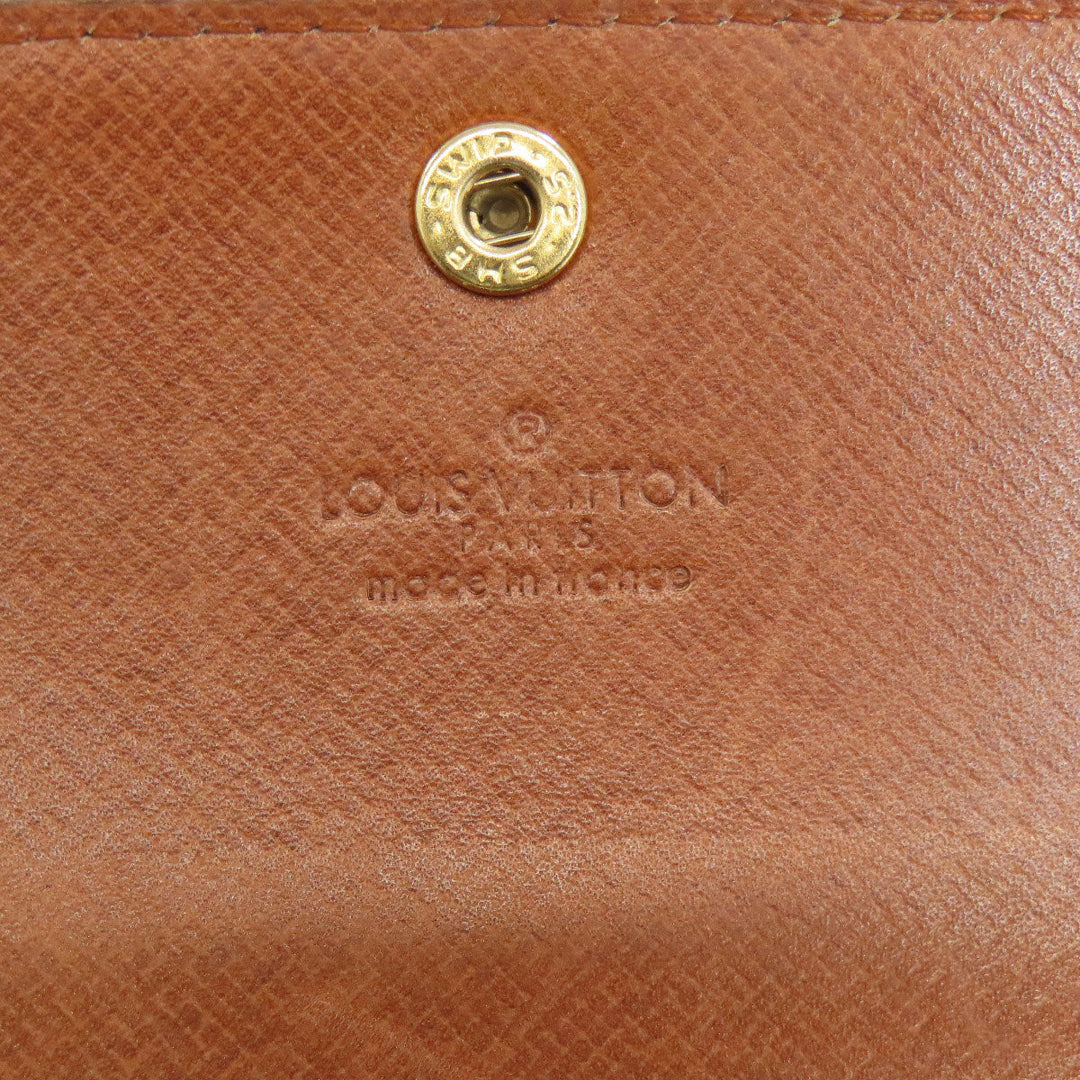 LOUIS VUITTON Bifold Wallet M61735 Monogram canvas Brown Portonet Zip Women Used Authentic