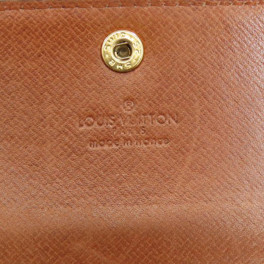 LOUIS VUITTON Bifold Wallet M61735 Monogram canvas Brown Portonet Zip Women Used Authentic