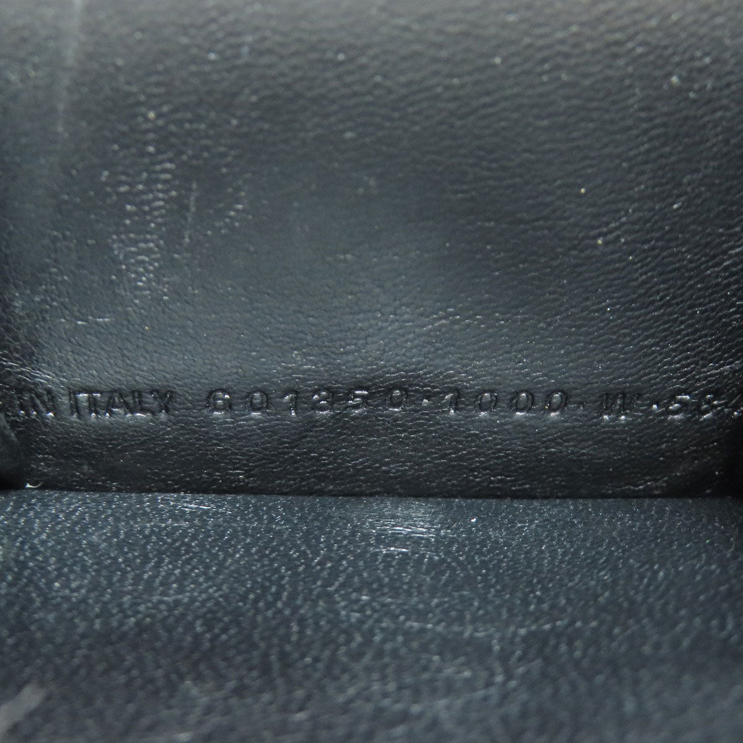 BALENCIAGA Bifold Wallet leather black Tri-fold Wallet Embossed Women(Unisex) Used Authentic
