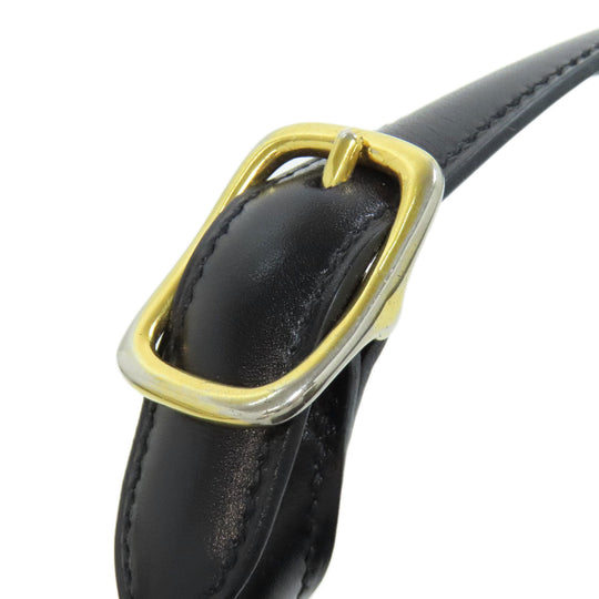 HERMES Shoulder Bag Calfskin black Trim 31 Gold Metal Women Used Authentic