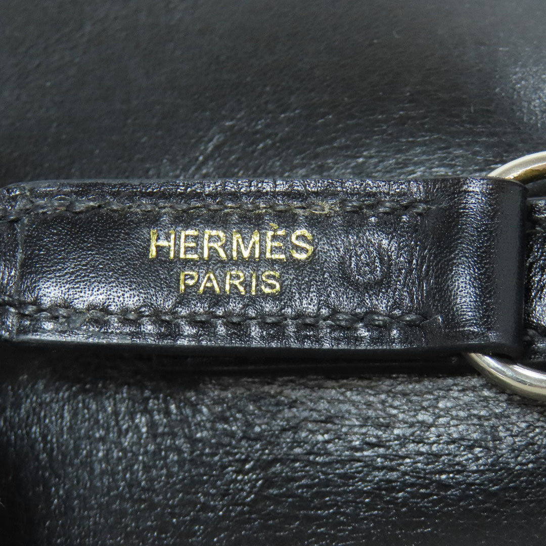 HERMES Shoulder Bag Calfskin black Trim 31 Gold Metal Women Used Authentic