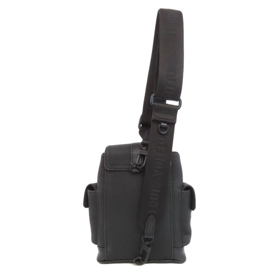 LOUIS VUITTON Sling bag M58495 Taurillon Clemence black Christopher XS Women Used Authentic