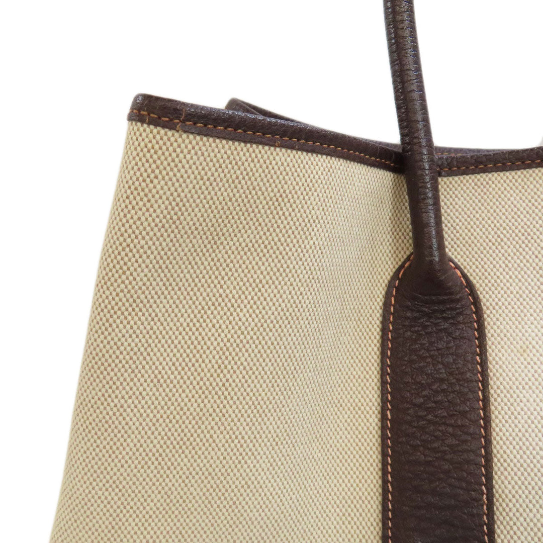 HERMES Tote Bag Tower ash beige Garden Party PM SilverMetal Women Used Authentic
