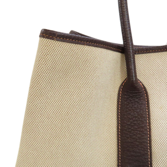 HERMES Tote Bag Tower ash beige Garden Party PM SilverMetal Women Used Authentic