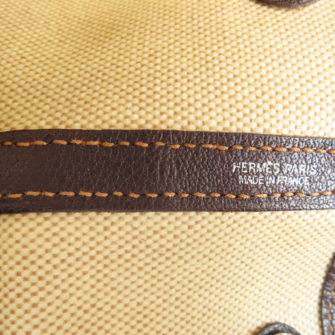 HERMES Tote Bag Tower ash beige Garden Party PM SilverMetal Women Used Authentic