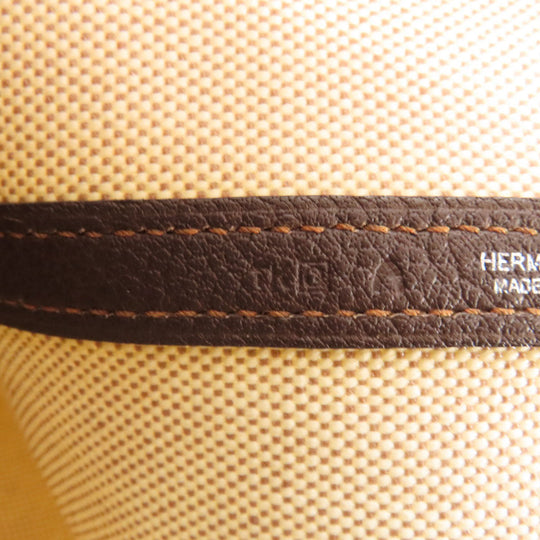 HERMES Tote Bag Tower ash beige Garden Party PM SilverMetal Women Used Authentic