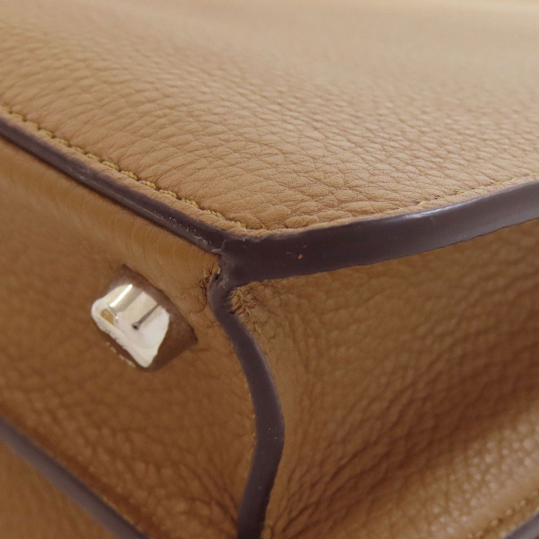 FENDI Handbag Calfskin Brown Peek-A-Boo Icy You Women Used Authentic