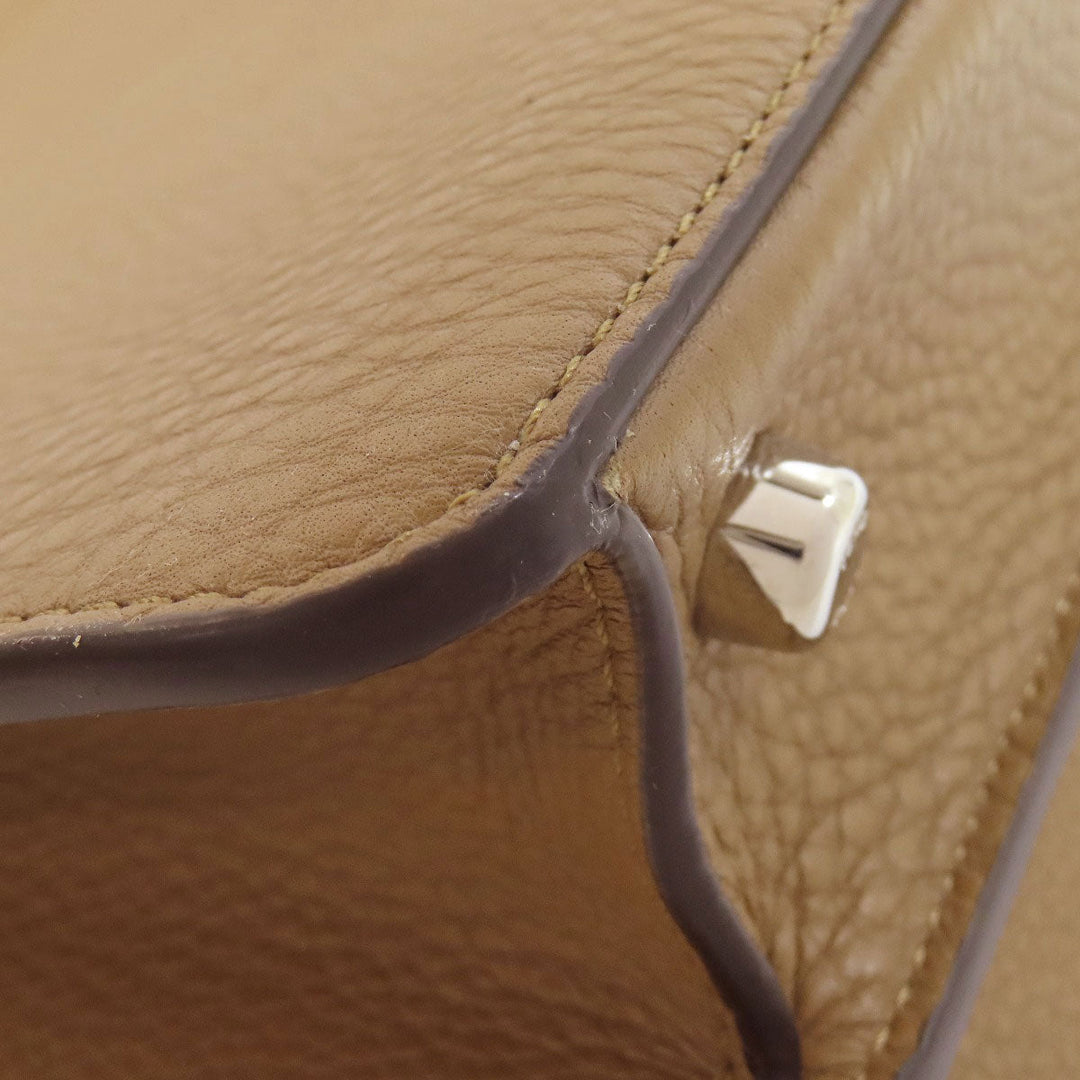 FENDI Handbag Calfskin Brown Peek-A-Boo Icy You Women Used Authentic