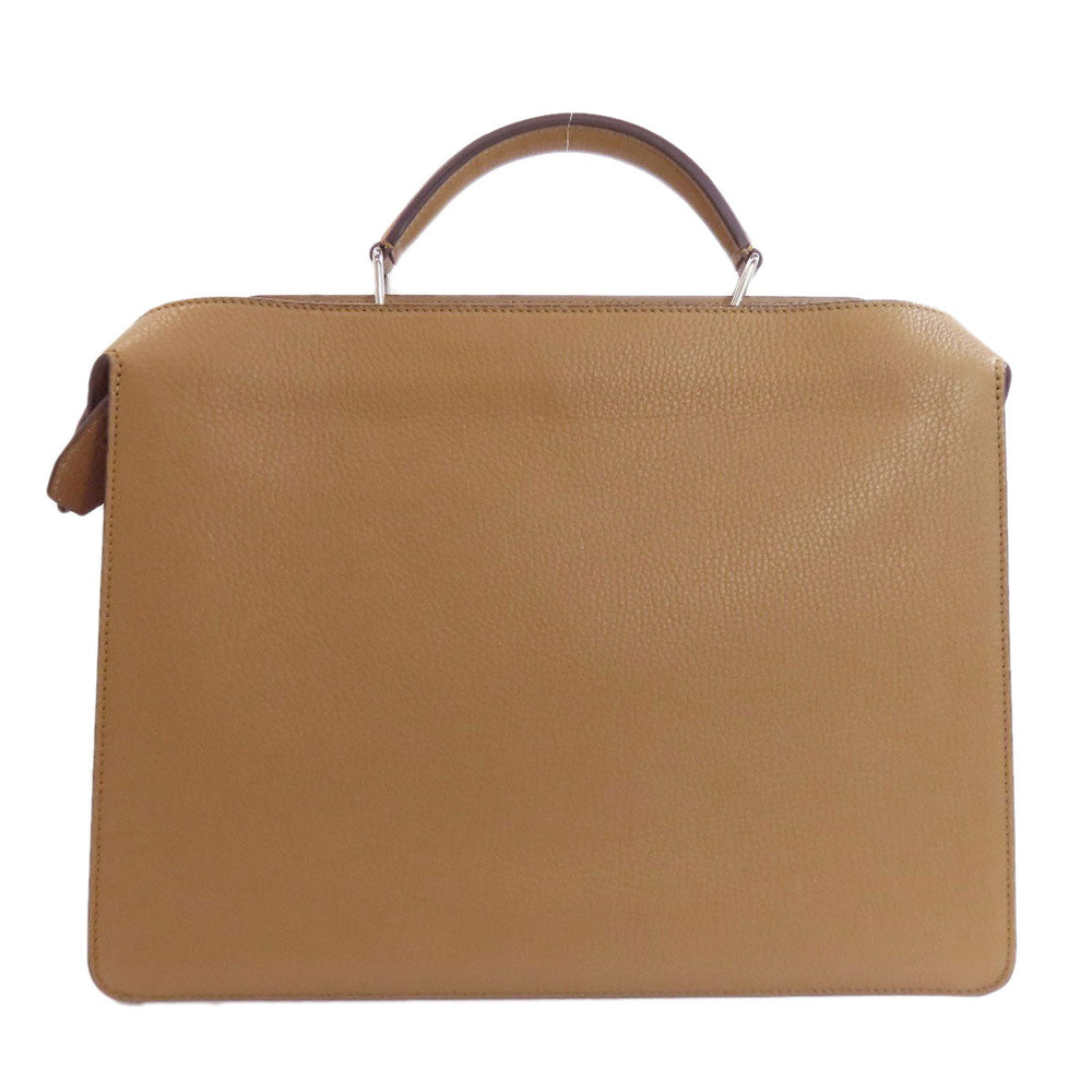 FENDI Handbag Calfskin Brown Peek-A-Boo Icy You Women Used Authentic
