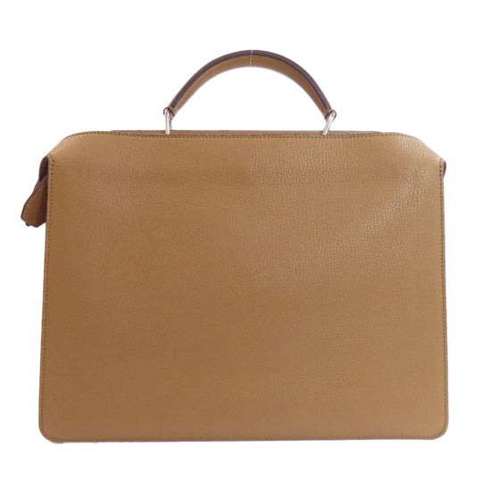 FENDI Handbag Calfskin Brown Peek-A-Boo Icy You Women Used Authentic