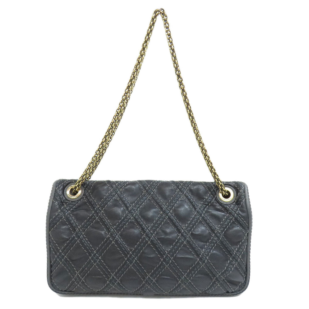 CHANEL Shoulder Bag Calfskin black ChainShoulder COCO Mark Gold Metal Women Used Authentic