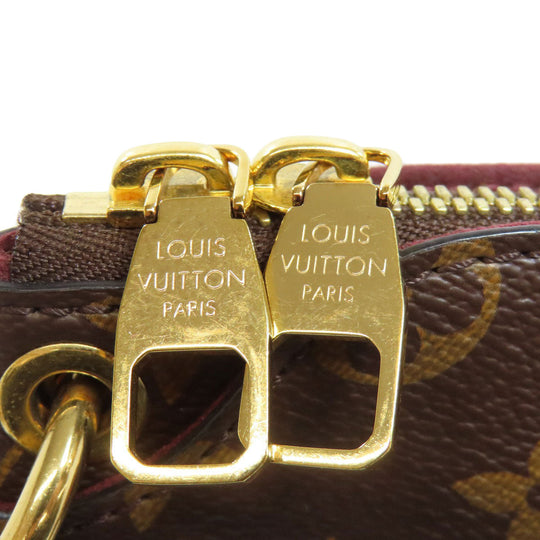 LOUIS VUITTON Handbag M44359 Monogram canvas Brown Flower Zip Tote PM Women Used Authentic