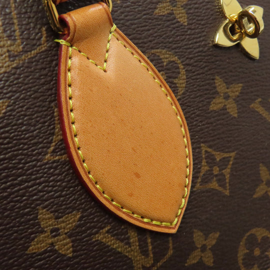 LOUIS VUITTON Handbag M44359 Monogram canvas Brown Flower Zip Tote PM Women Used Authentic