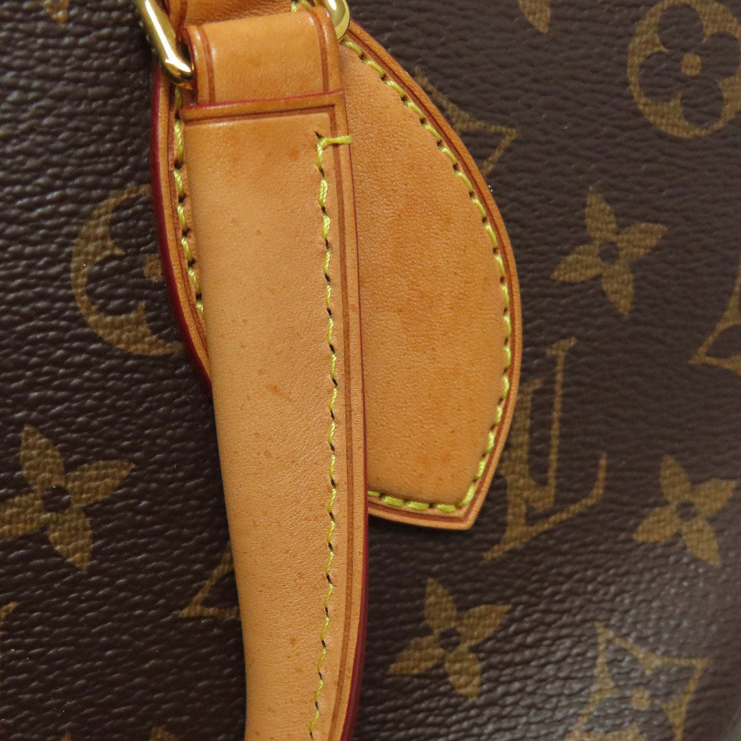 LOUIS VUITTON Handbag M44359 Monogram canvas Brown Flower Zip Tote PM Women Used Authentic