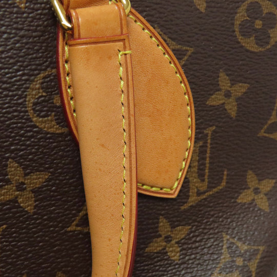 LOUIS VUITTON Handbag M44359 Monogram canvas Brown Flower Zip Tote PM Women Used Authentic