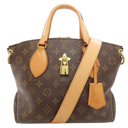 LOUIS VUITTON Handbag M44359 Monogram canvas Brown Flower Zip Tote PM Women Used Authentic