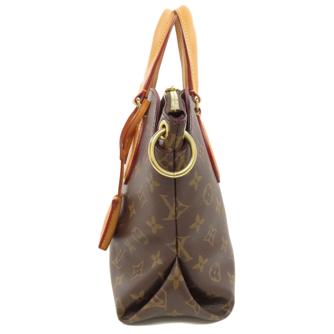 LOUIS VUITTON Handbag M44359 Monogram canvas Brown Flower Zip Tote PM Women Used Authentic