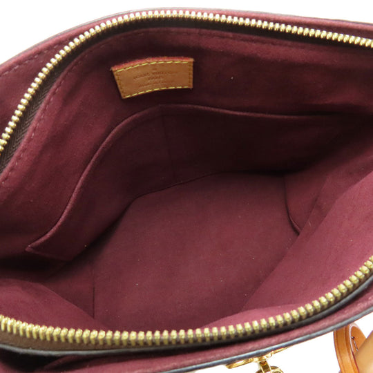 LOUIS VUITTON Handbag M44359 Monogram canvas Brown Flower Zip Tote PM Women Used Authentic