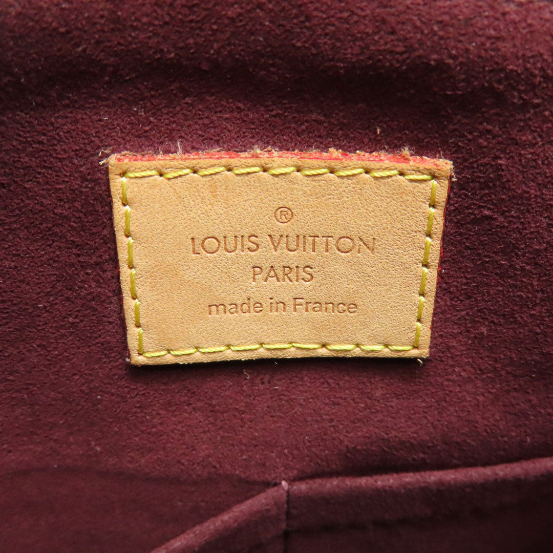 LOUIS VUITTON Handbag M44359 Monogram canvas Brown Flower Zip Tote PM Women Used Authentic