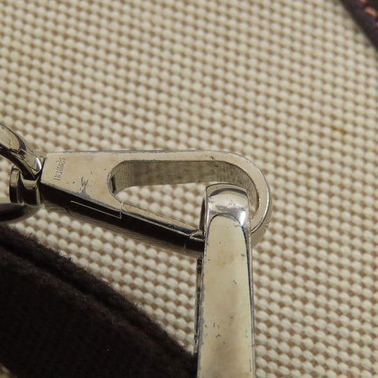 HERMES Handbag Tower ash Brown Garden File SilverMetal Women Used Authentic