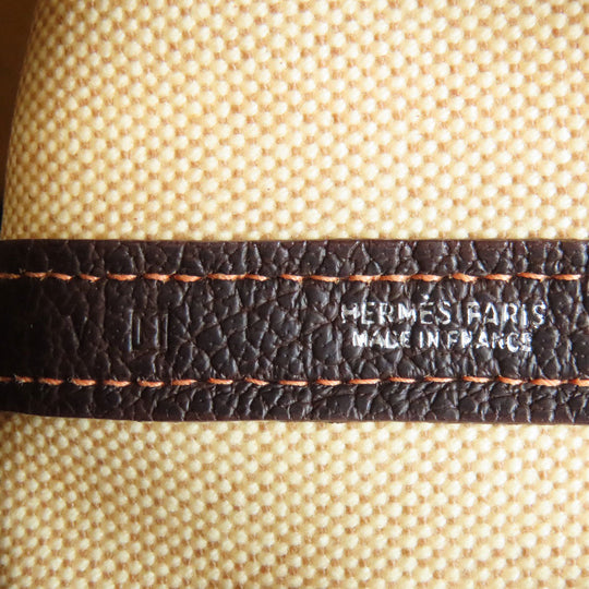HERMES Handbag Tower ash Brown Garden File SilverMetal Women Used Authentic