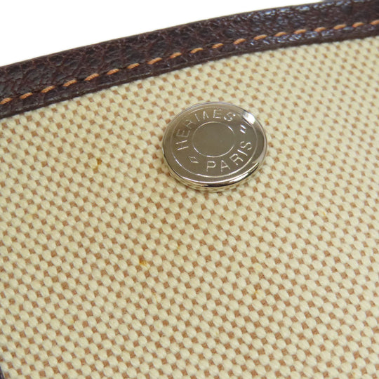 HERMES Handbag Tower ash Brown Garden File SilverMetal Women Used Authentic
