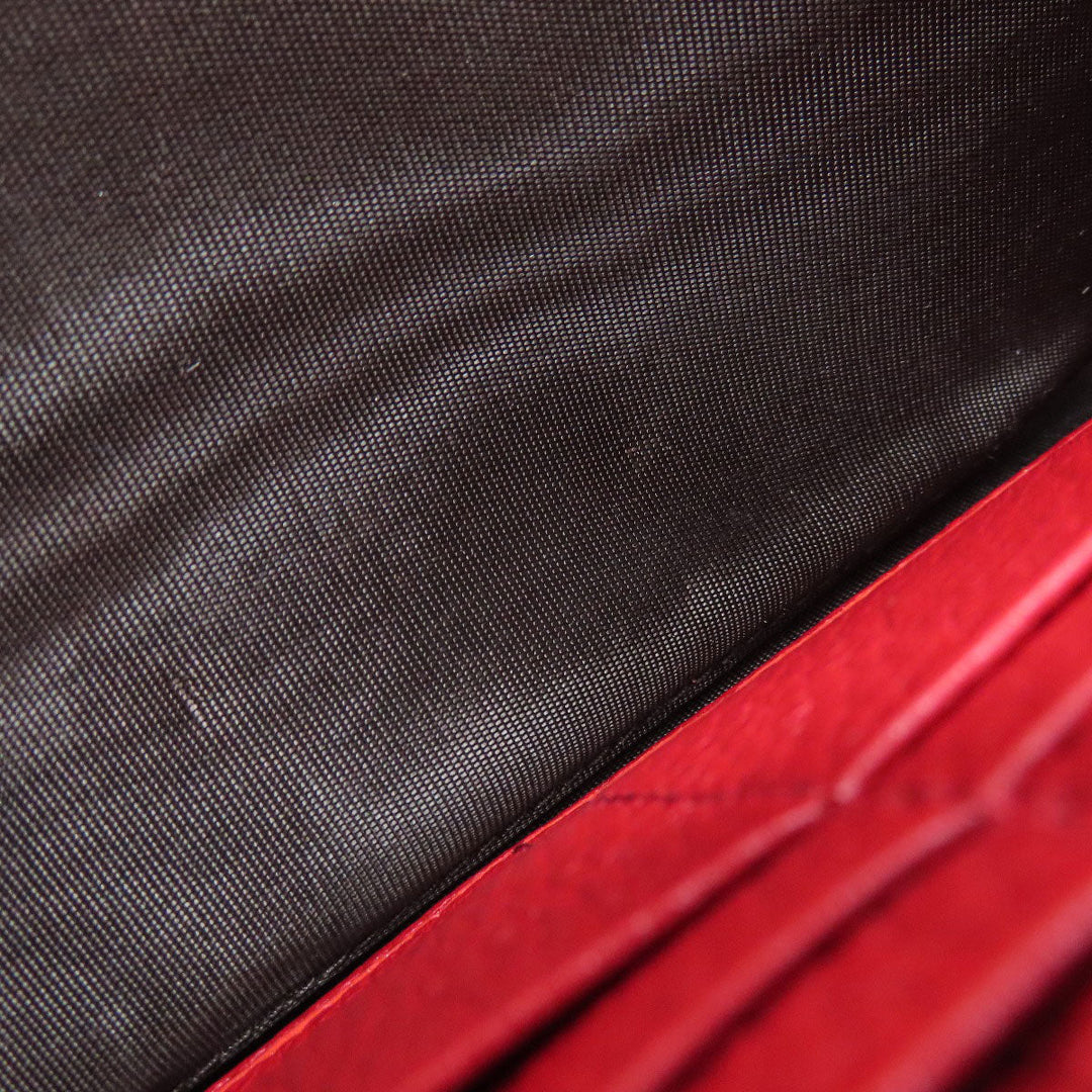 GUCCI Long Wallet Purse 401232 leather Red GG Marmont Chain Wallet