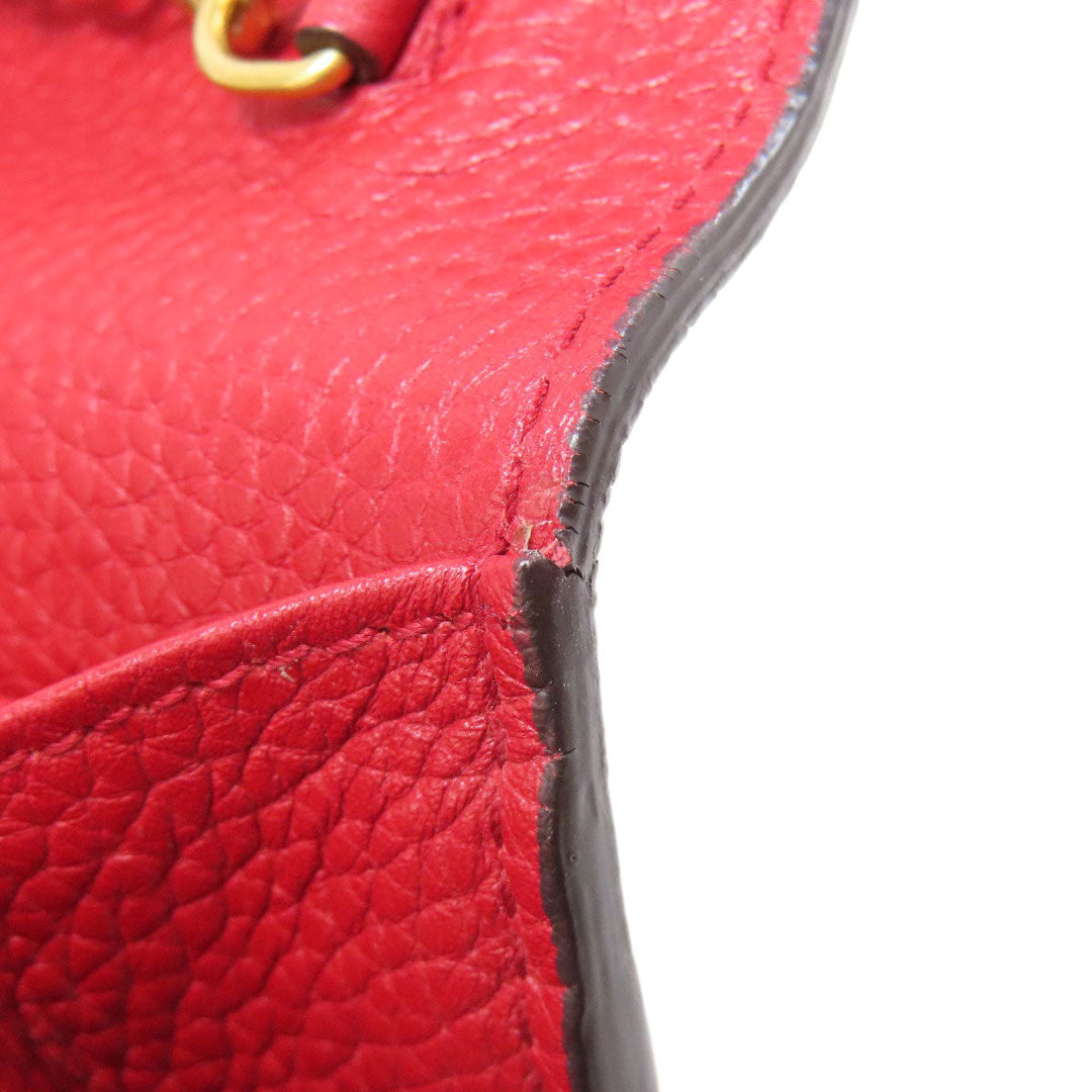 GUCCI Long Wallet Purse 401232 leather Red GG Marmont Chain Wallet