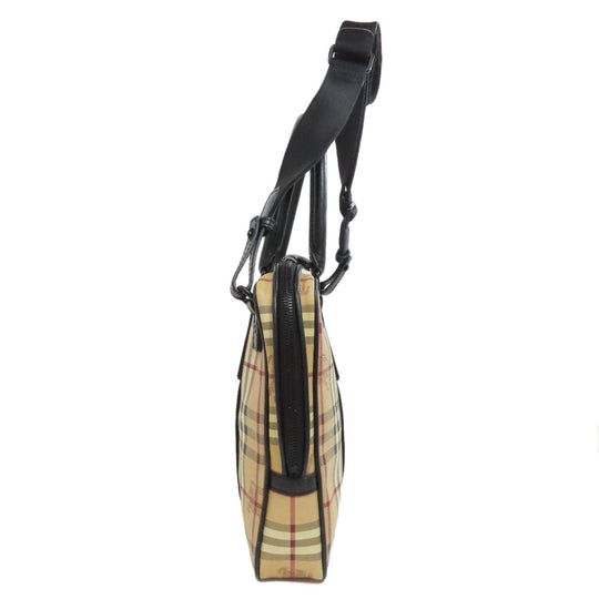 BURBERRY Business bag PVC beige Nova Check 2WAY mens Used Authentic