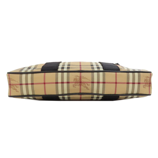 BURBERRY Business bag PVC beige Nova Check 2WAY mens Used Authentic