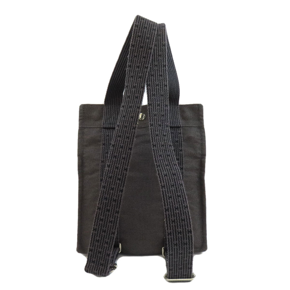 HERMES Backpack canvas gray Her Line add PM Women Used Authentic