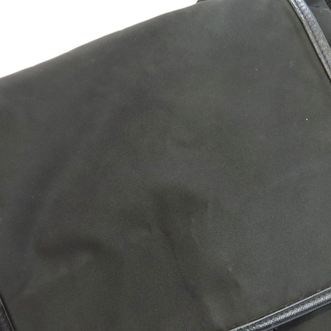 PRADA Shoulder Bag Nylon black logoMetal Women Used Authentic
