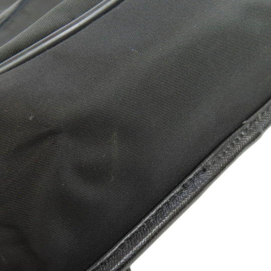 PRADA Shoulder Bag Nylon black logoMetal Women Used Authentic