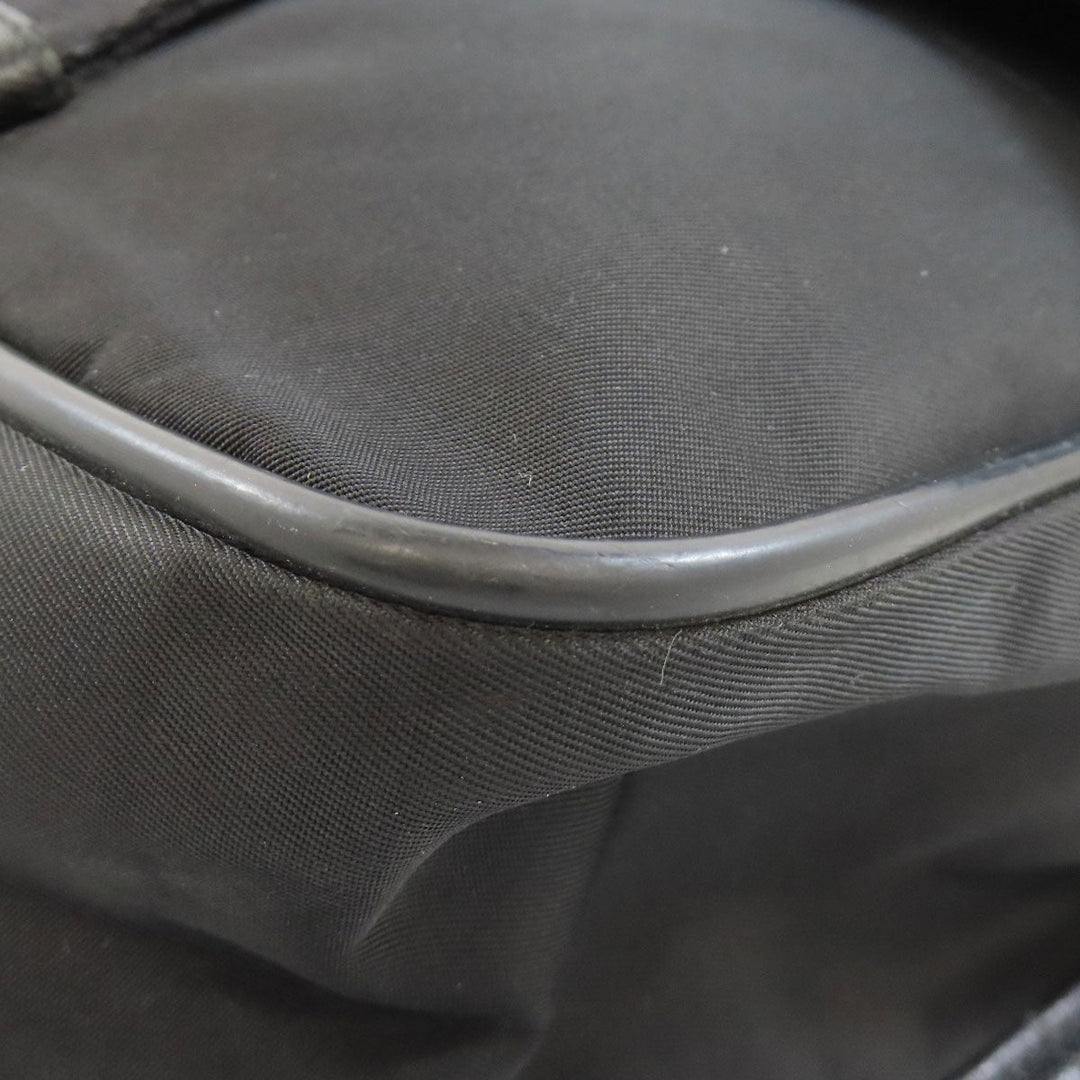 PRADA Shoulder Bag Nylon black logoMetal Women Used Authentic