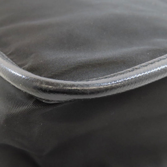 PRADA Shoulder Bag Nylon black logoMetal Women Used Authentic