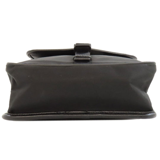 PRADA Shoulder Bag Nylon black logoMetal Women Used Authentic