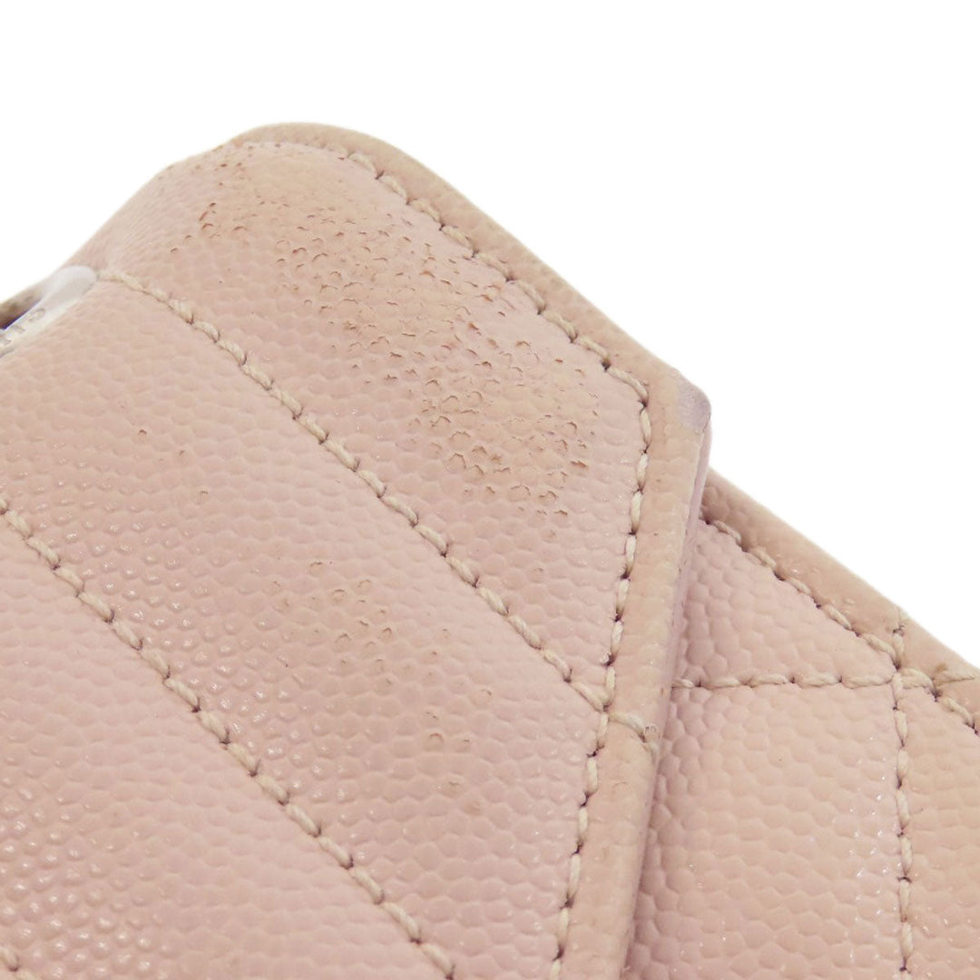 SAINT LAURENT Shoulder Bag leather pink Envelope medium Women Used Authentic
