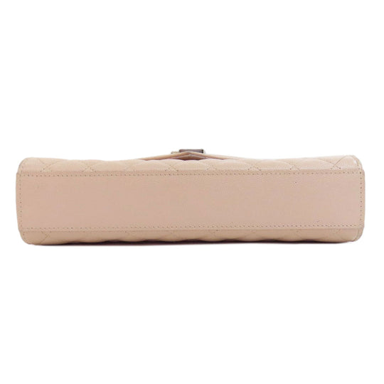 SAINT LAURENT Shoulder Bag leather pink Envelope medium Women Used Authentic