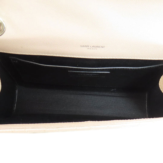 SAINT LAURENT Shoulder Bag leather pink Envelope medium Women Used Authentic