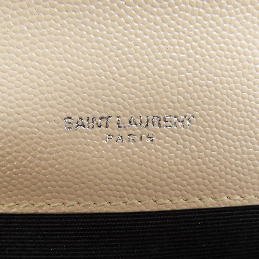 SAINT LAURENT Shoulder Bag leather pink Envelope medium Women Used Authentic