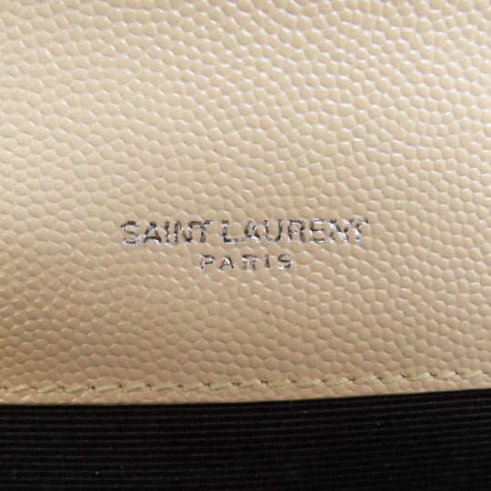SAINT LAURENT Shoulder Bag leather pink Envelope medium Women Used Authentic