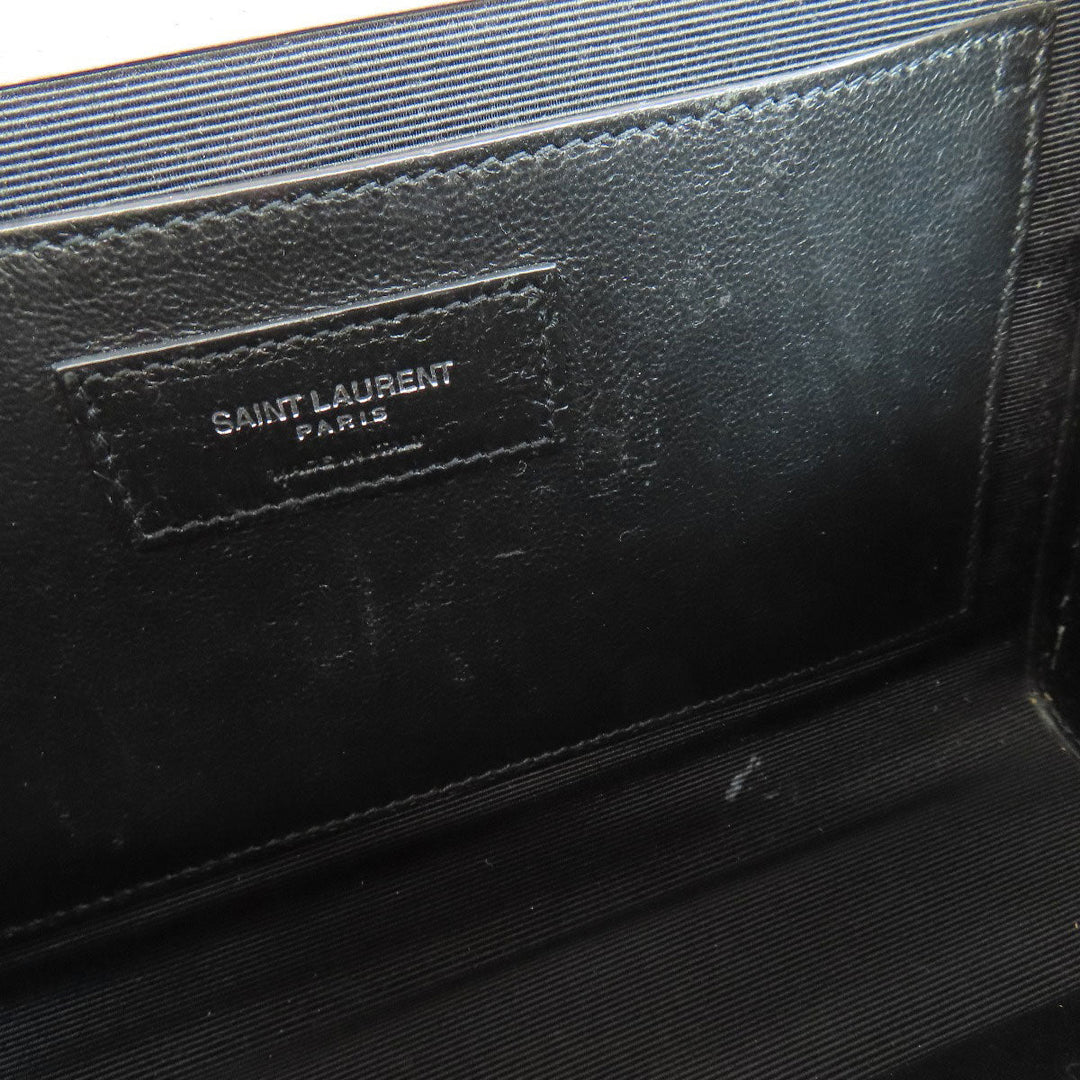SAINT LAURENT Shoulder Bag leather pink Envelope medium Women Used Authentic