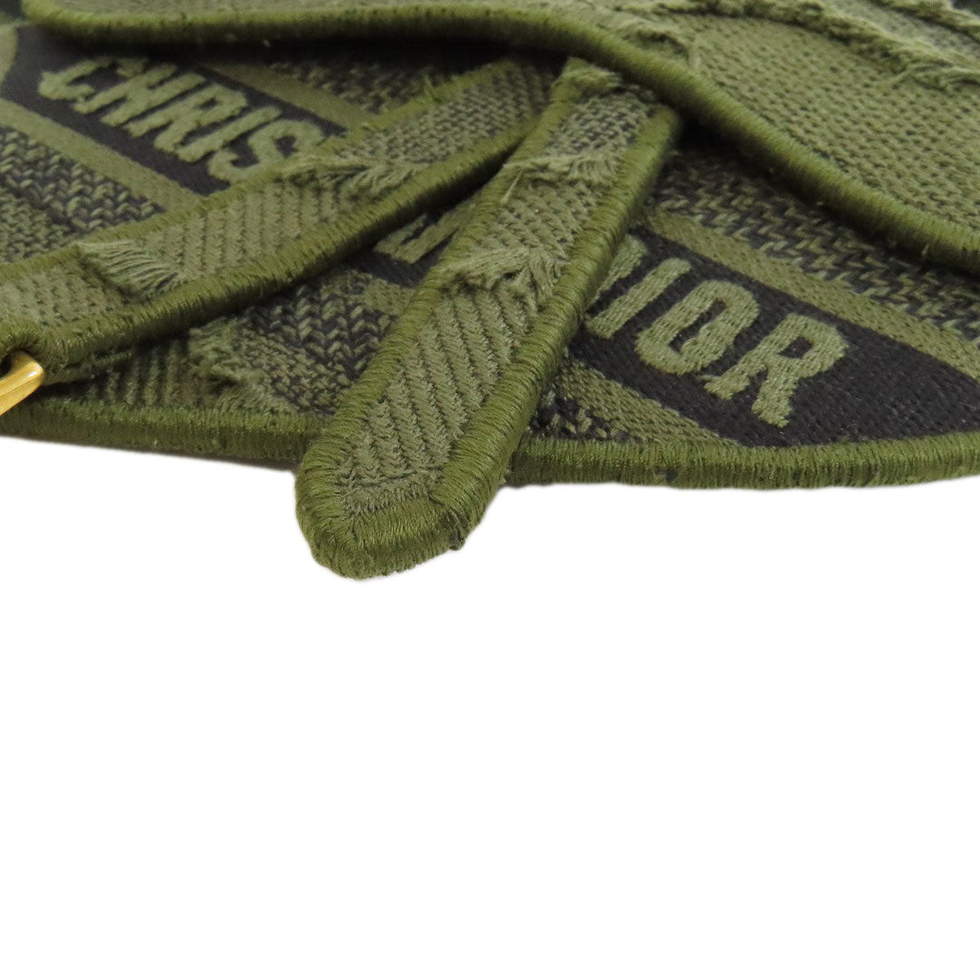 Christian Dior Hip bag canvas green saddle Women Used Authentic